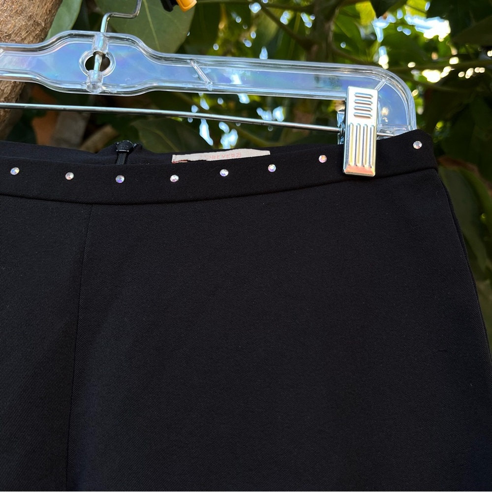 Vintage Y2K Forever 21 Rhinestone Pants in black . - Picture 4 of 10